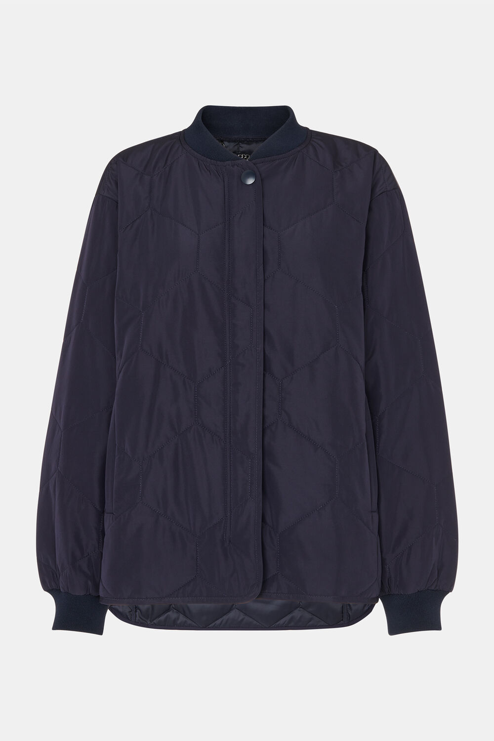 Navy Ida Short Quilted Coat