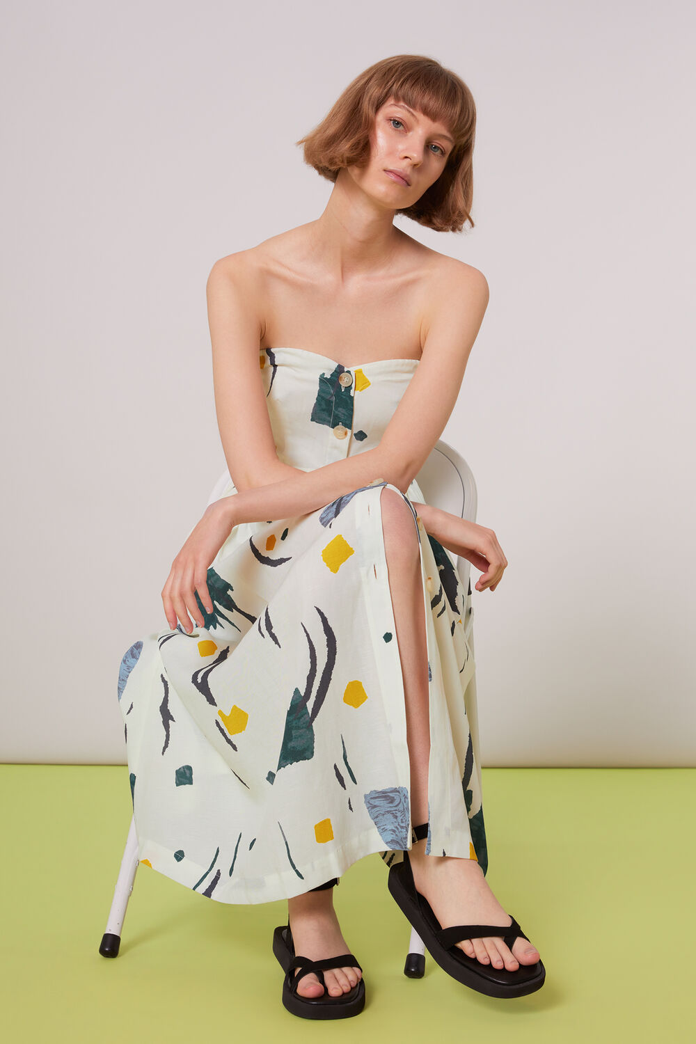 Alana Bandeau Abstract Dress