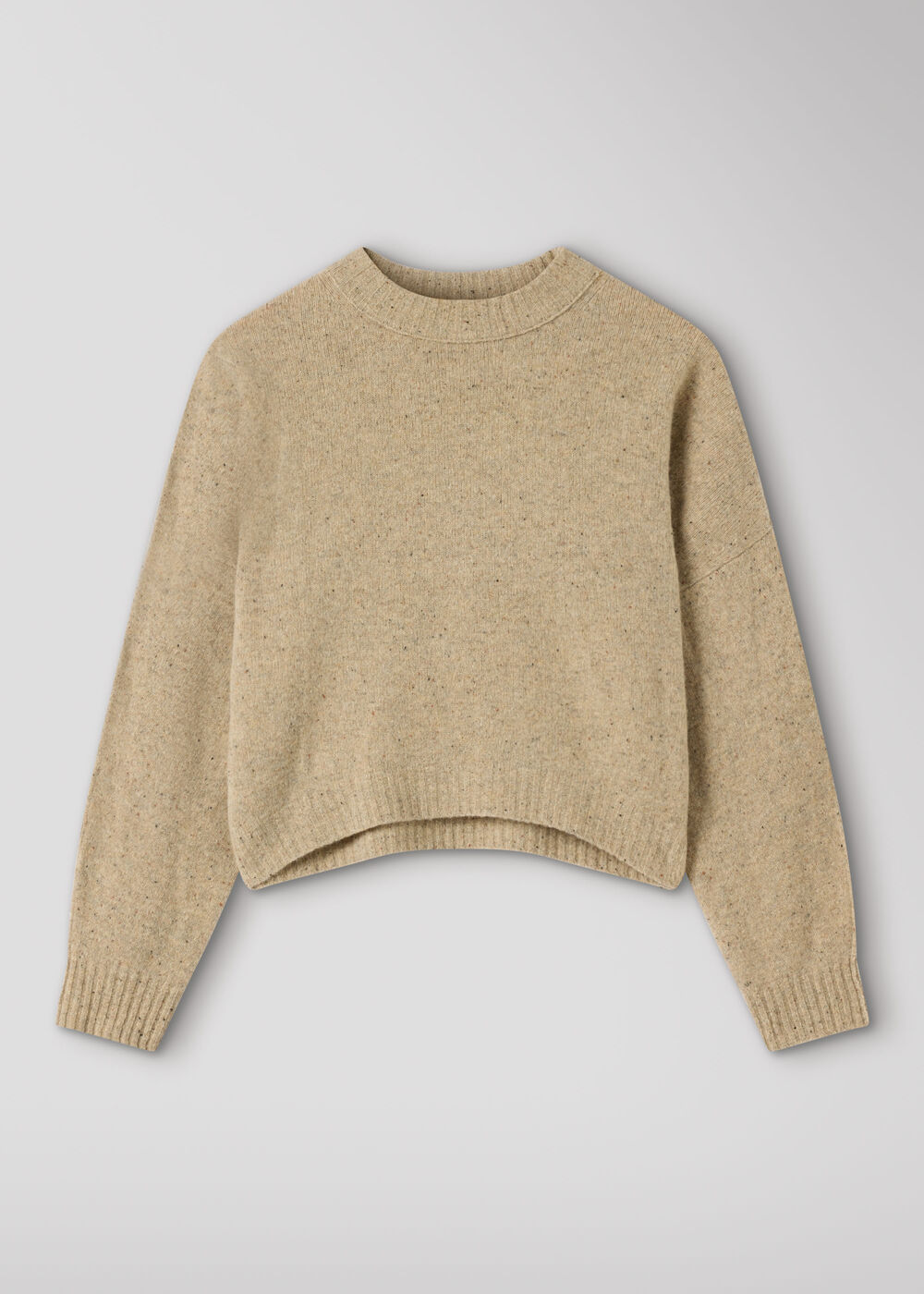 Wool Curved Hem Knit