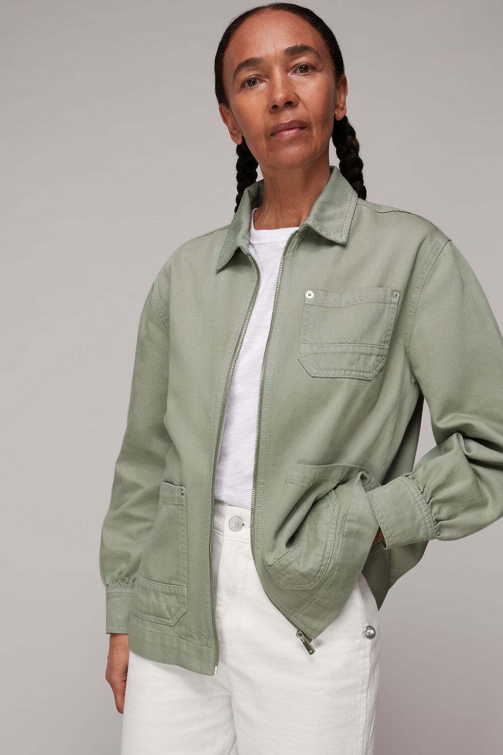 Zip Front Cargo Jacket
