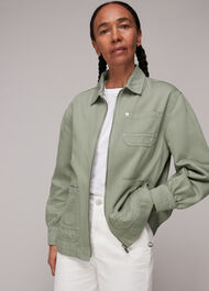 Zip Front Cargo Jacket