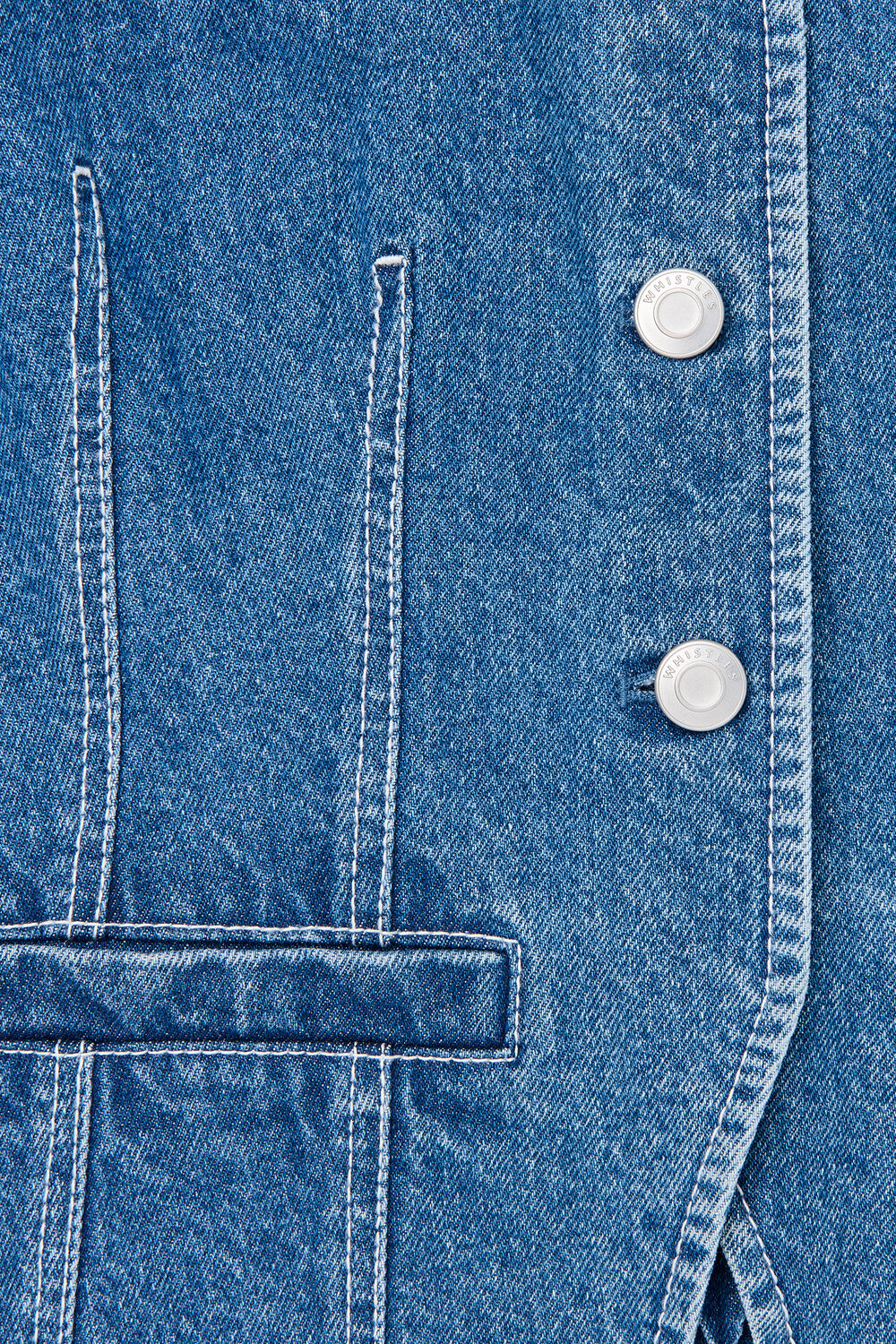 Denim Slim Fit Cotton Waistcoat