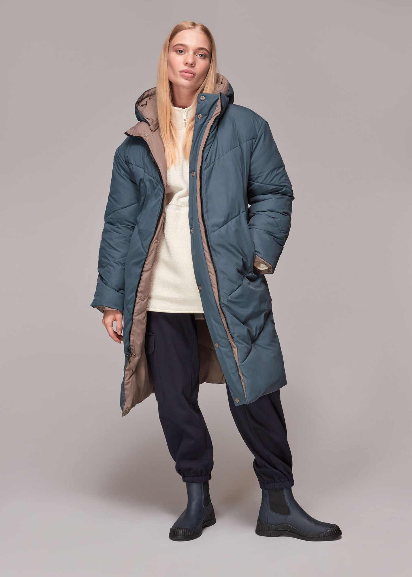 Reversible hot sale hooded coat