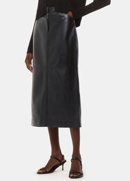 Jamie Leather Midi Skirt