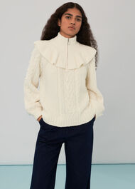 Electra Zip Frill Cable Knit