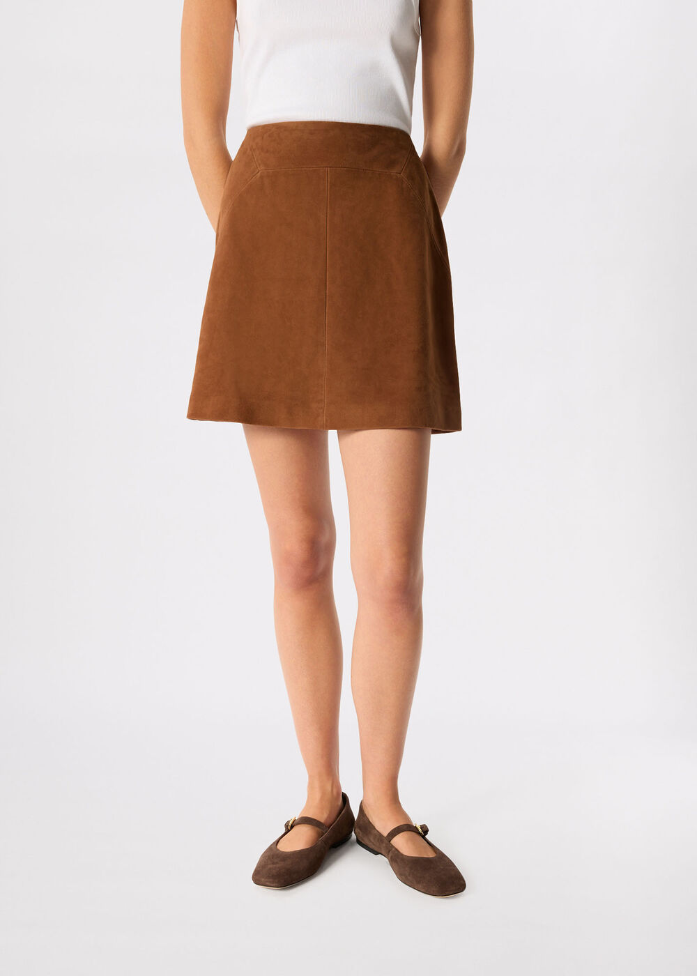 Suede A Line Skirt
