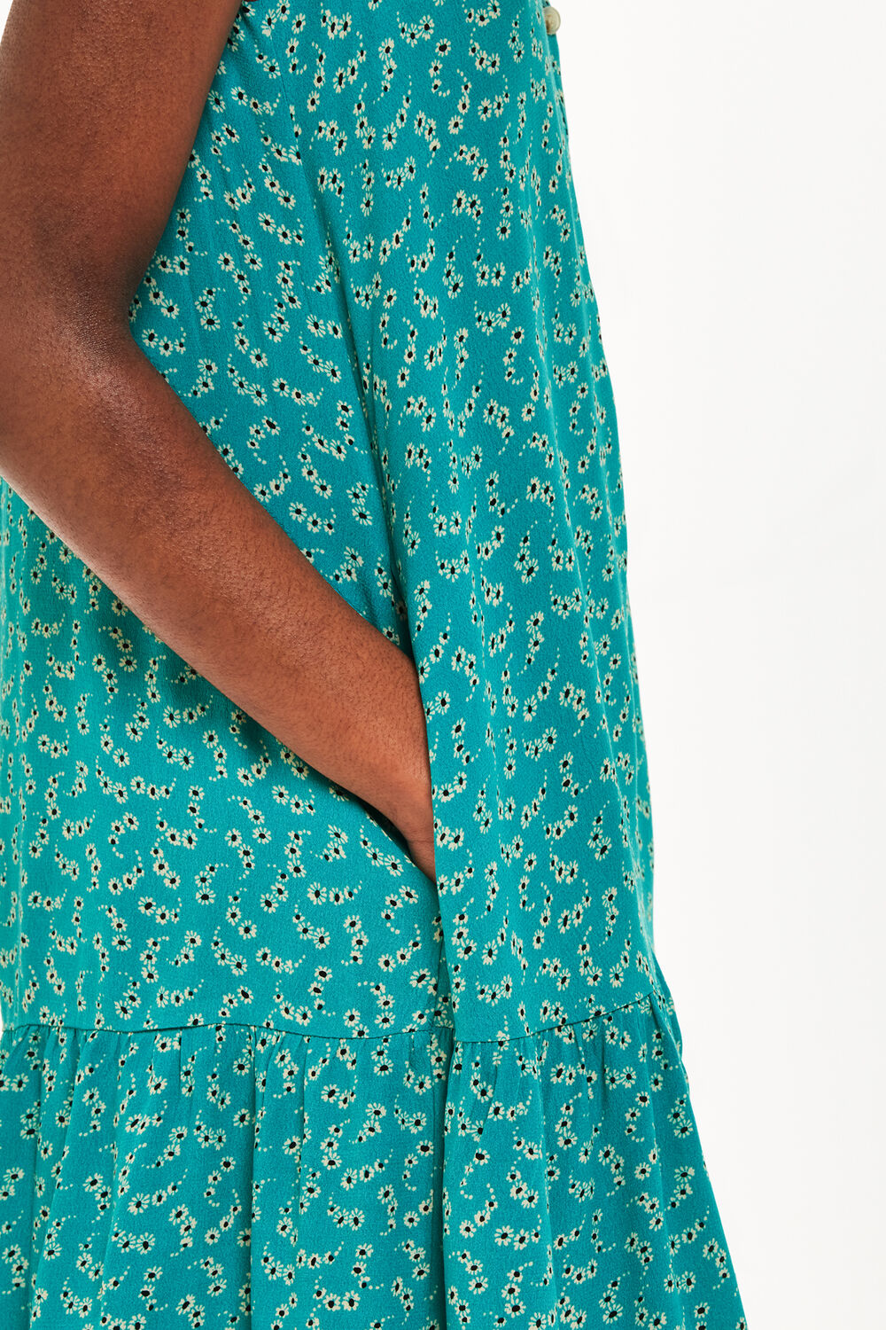 Petite Floral Crescent Flippy Dress