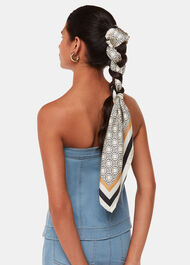 Sahar S Monogram Silk Scarf
