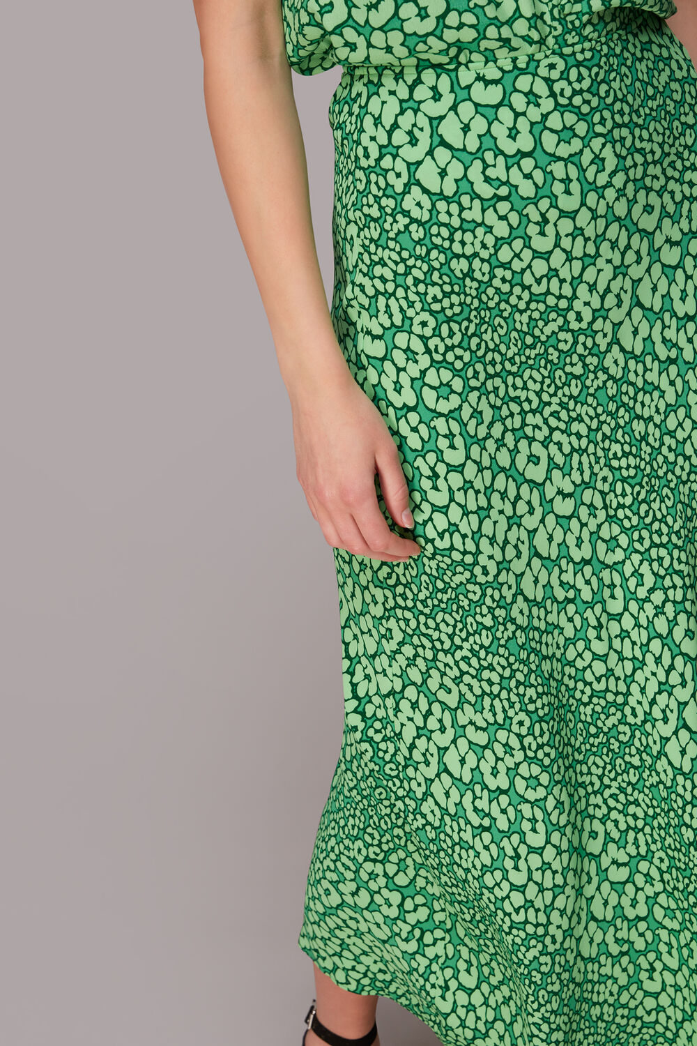 Leopard Petals Bias Cut Skirt