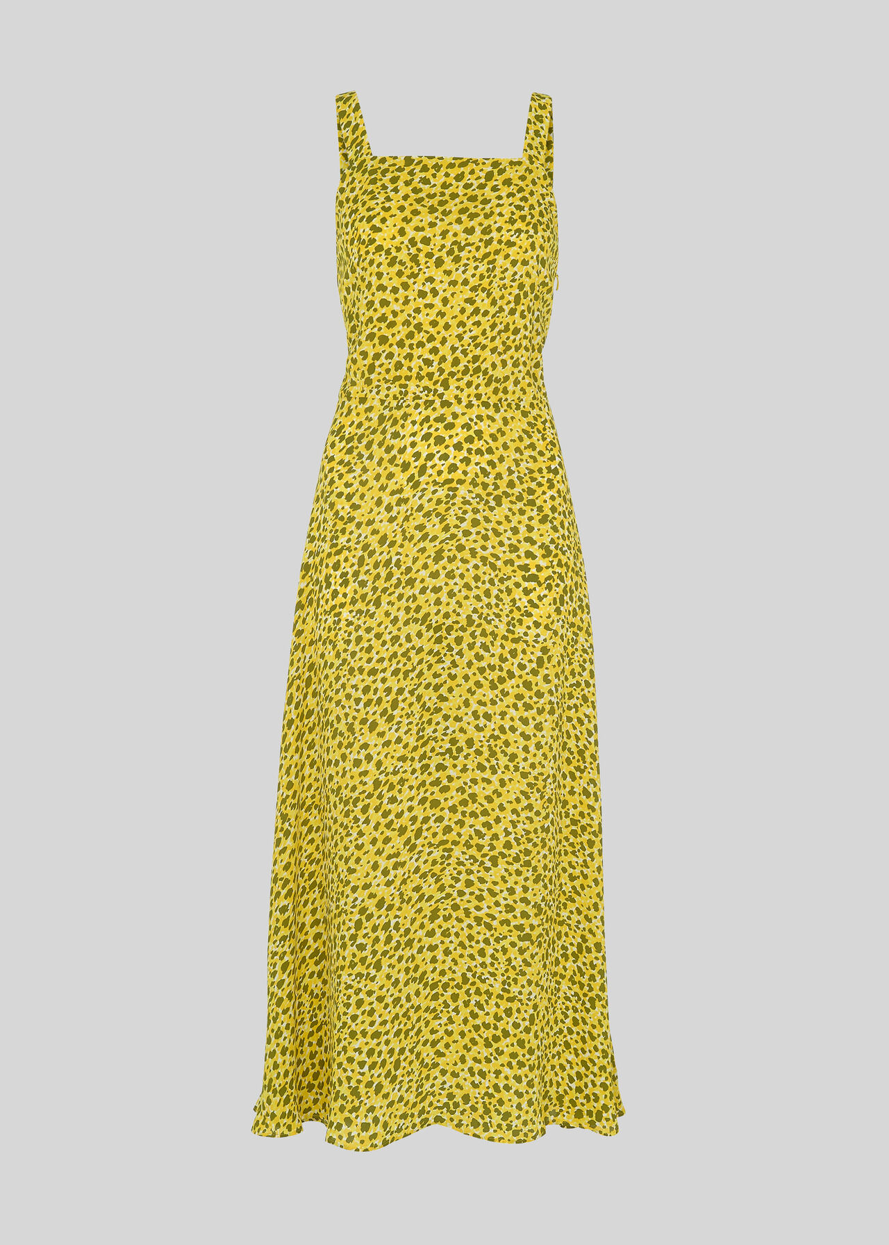 Yellow/Multi Llora Clouded Leopard Dress | WHISTLES