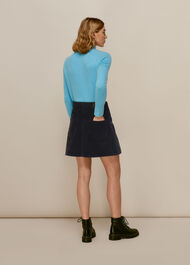 Cord A Line Skirt Black