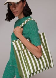 Sena Striped Canvas Tote