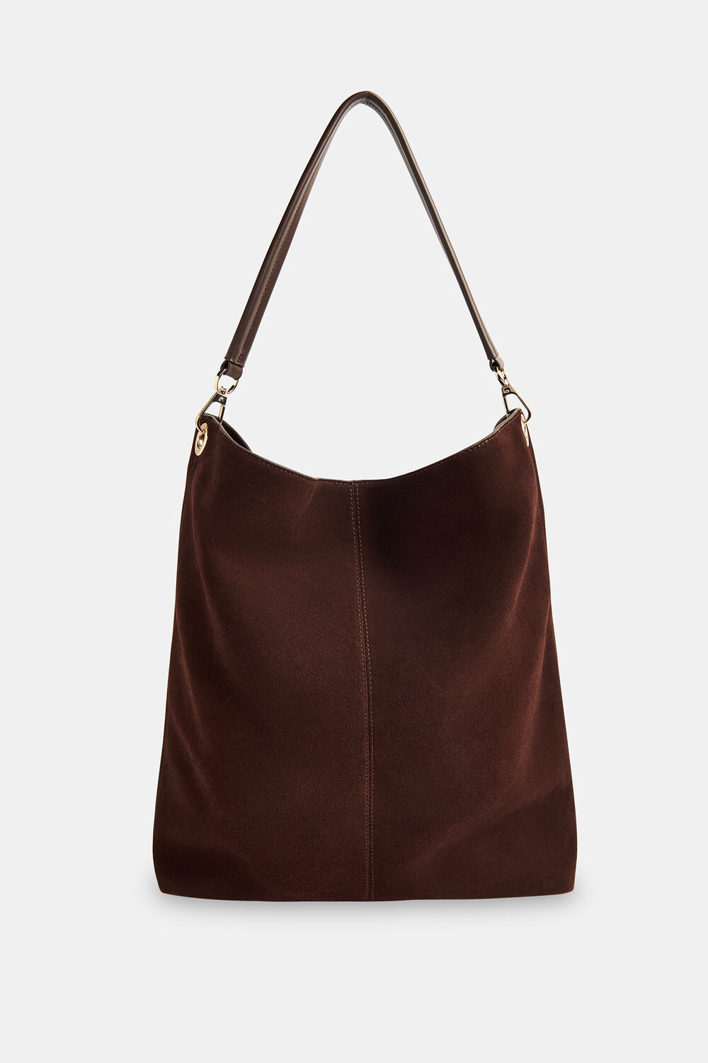 Chocolate Kamil Suede Tote Bag