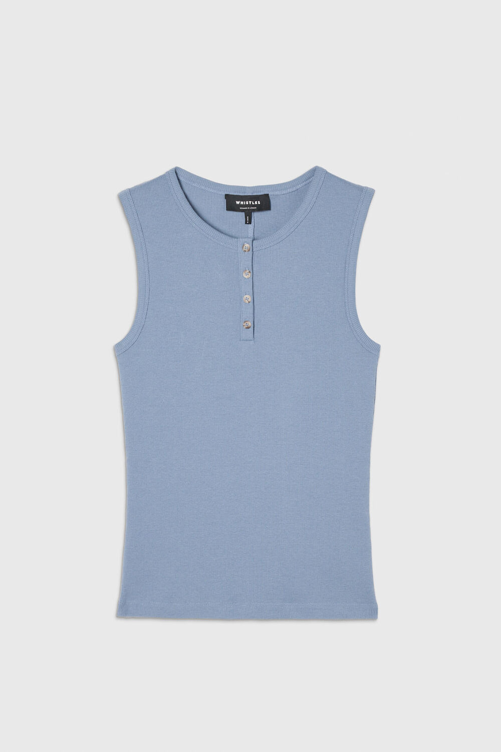 Henley Button Front Tank
