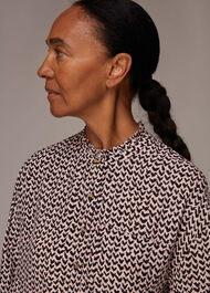 Abstract Heart Print Top