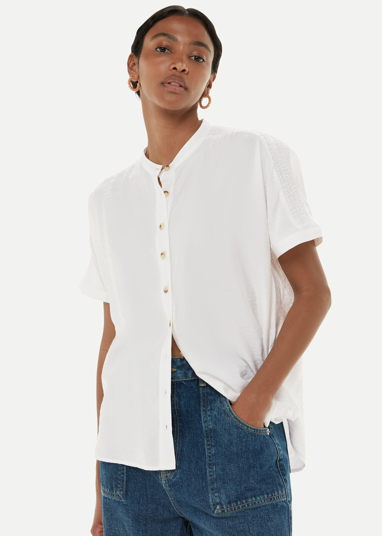 Maisie Shirred Sleeve Blouse