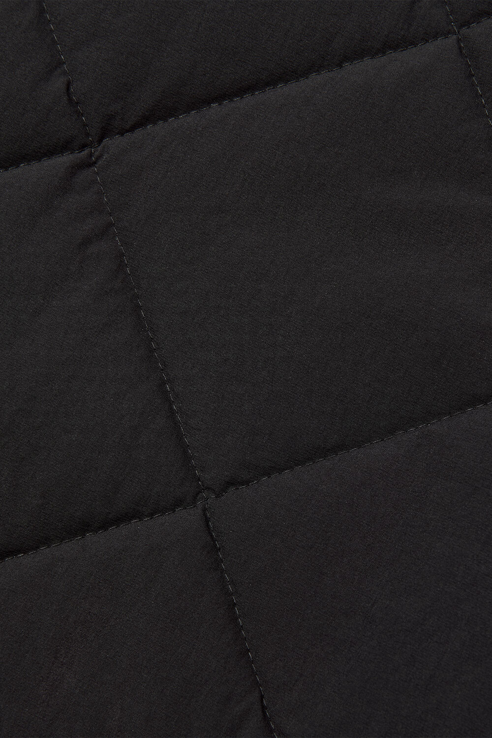 Black Short Quilted Cord Collar Coat
