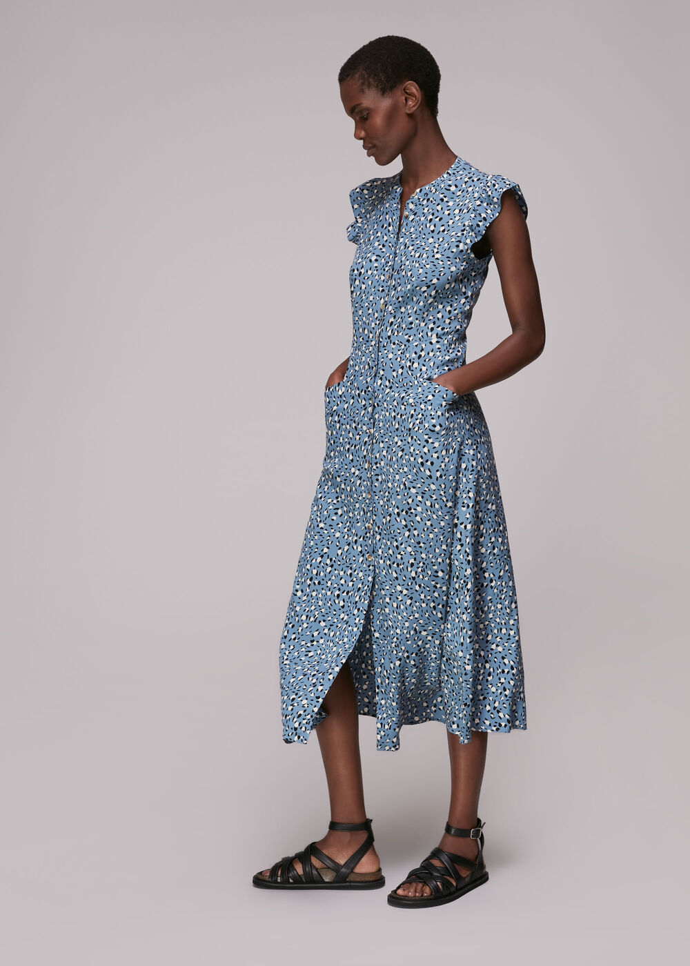 Wild Leopard Print Frill Dress