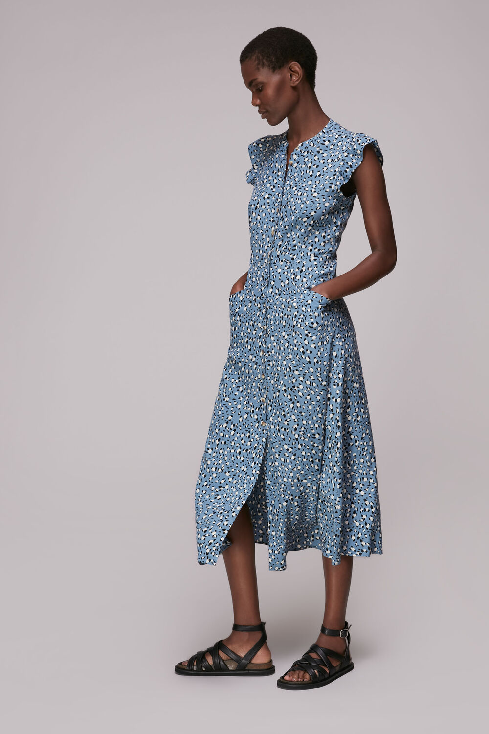 Wild Leopard Print Frill Dress