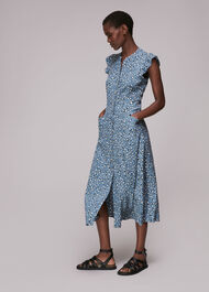 Wild Leopard Print Frill Dress
