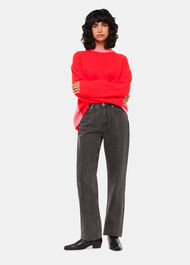Colour block Crew Neck Knit