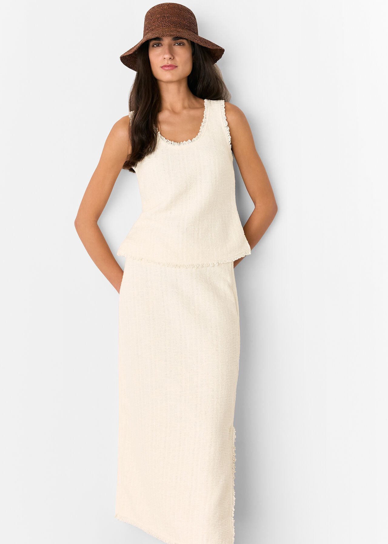 Lucie Boucle Pencil Midi Skirt