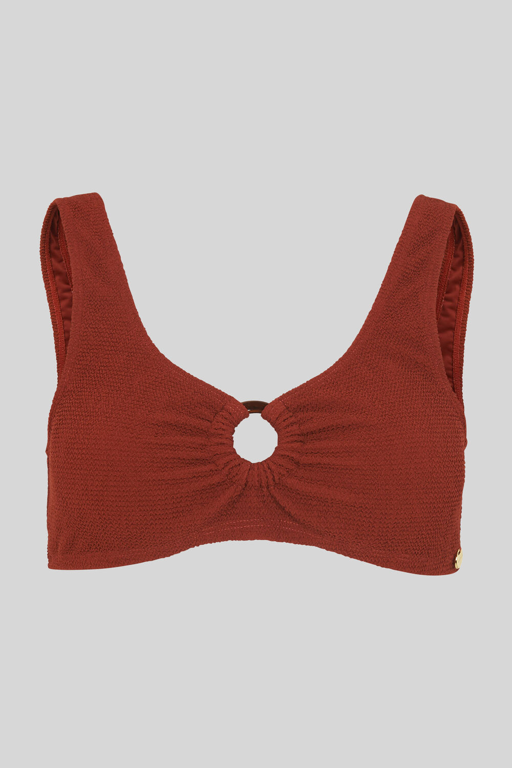 Tort Ring Square Bikini Top Rust
