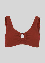 Tort Ring Square Bikini Top Rust