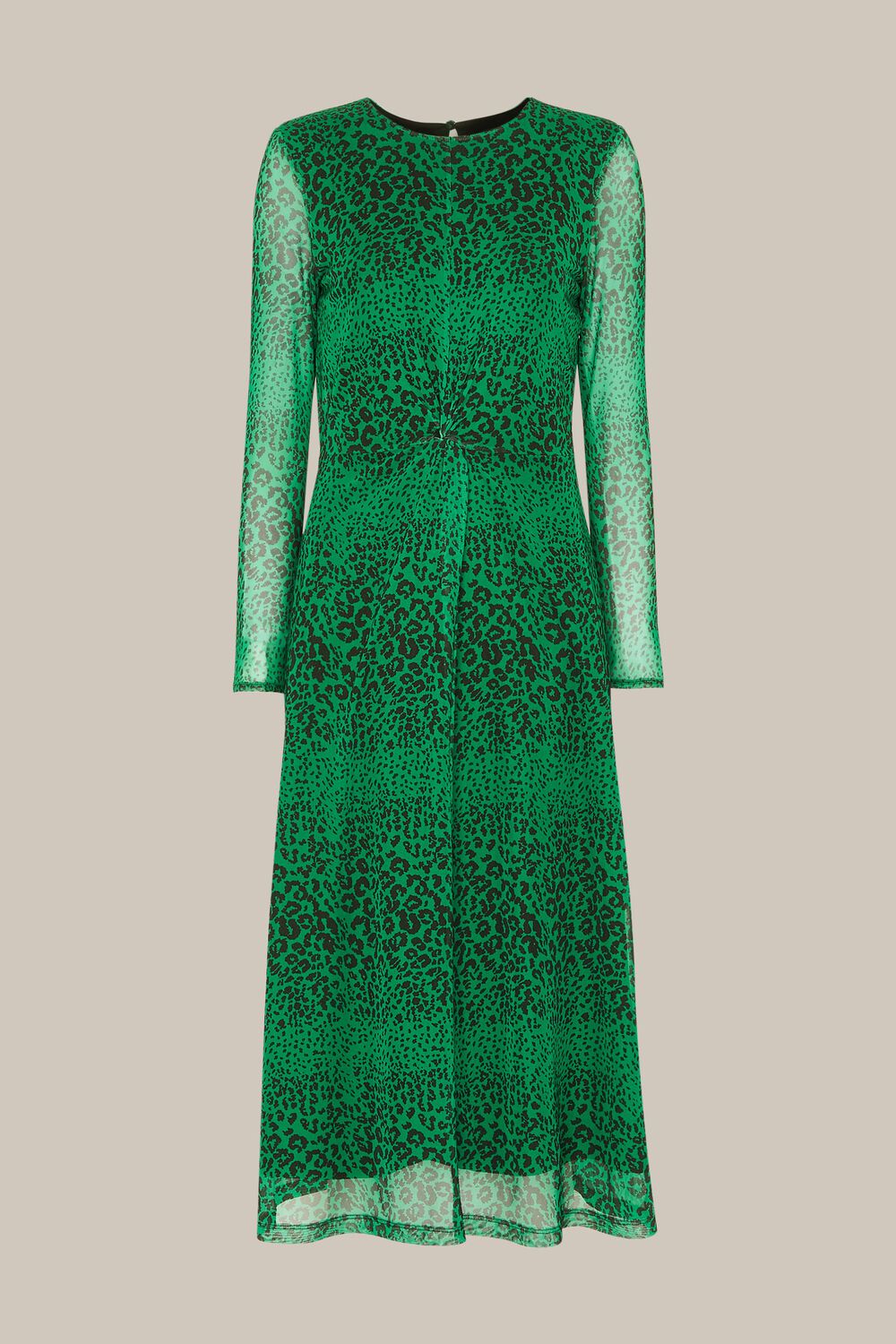 Green Speckled Animal Mesh Dress