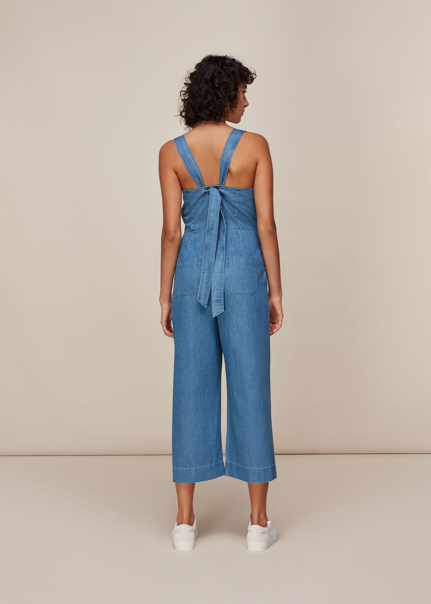 Denim Langley Denim Jumpsuit WHISTLES