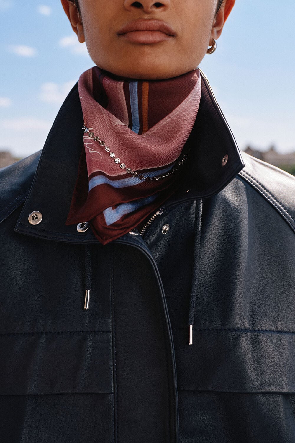 Brown Limited Square Silk Scarf
