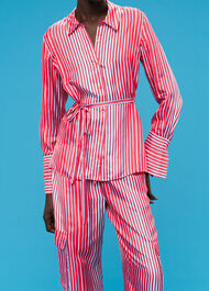 Tangle Stripe Silk Mix Shirt