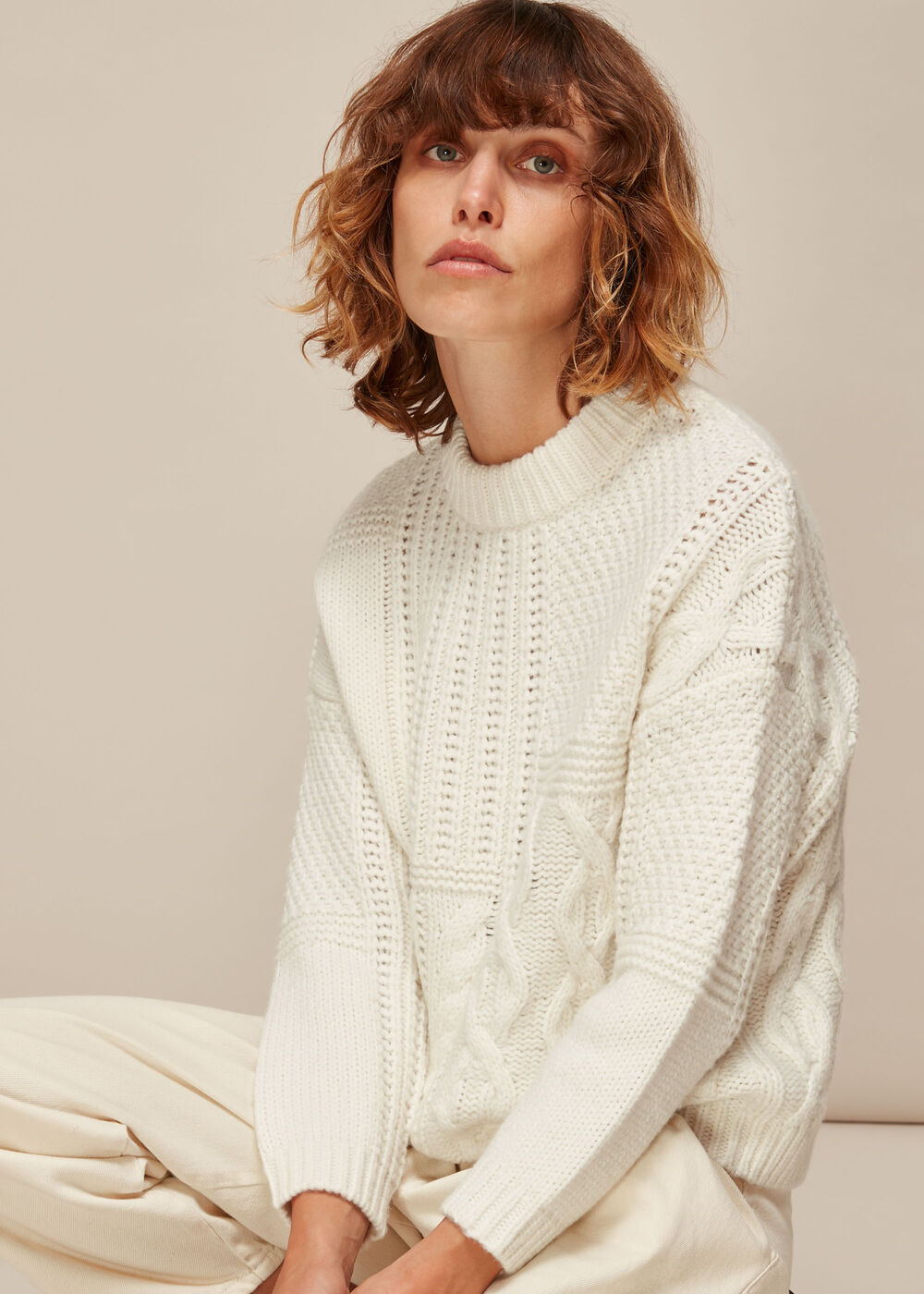 Patchwork Cable knit