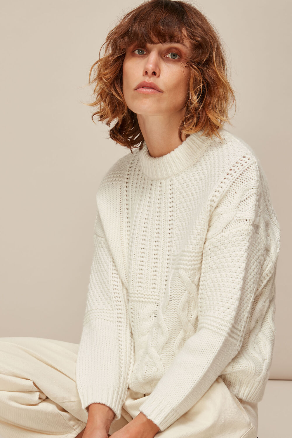 Patchwork Cable knit