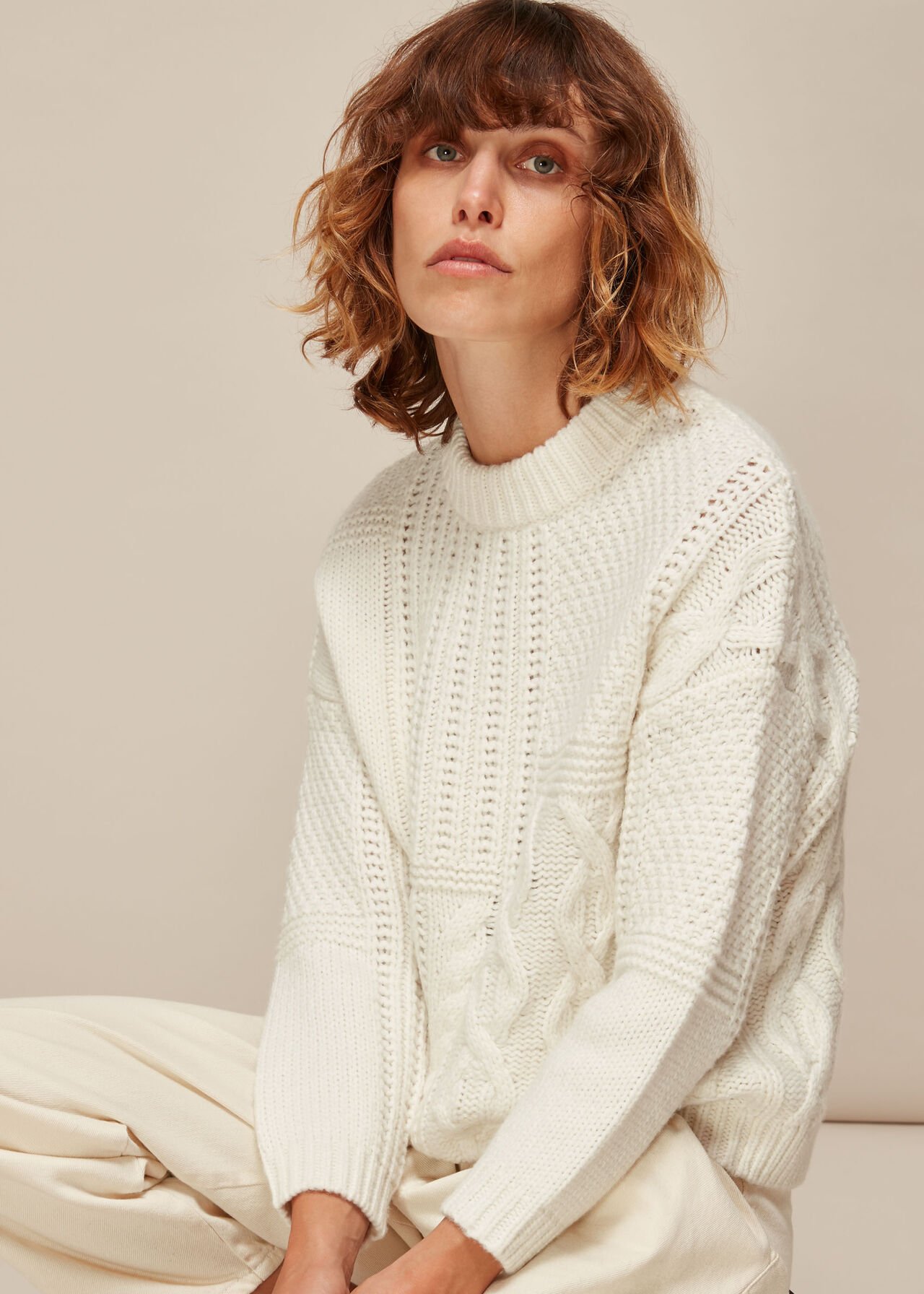 Patchwork Cable knit