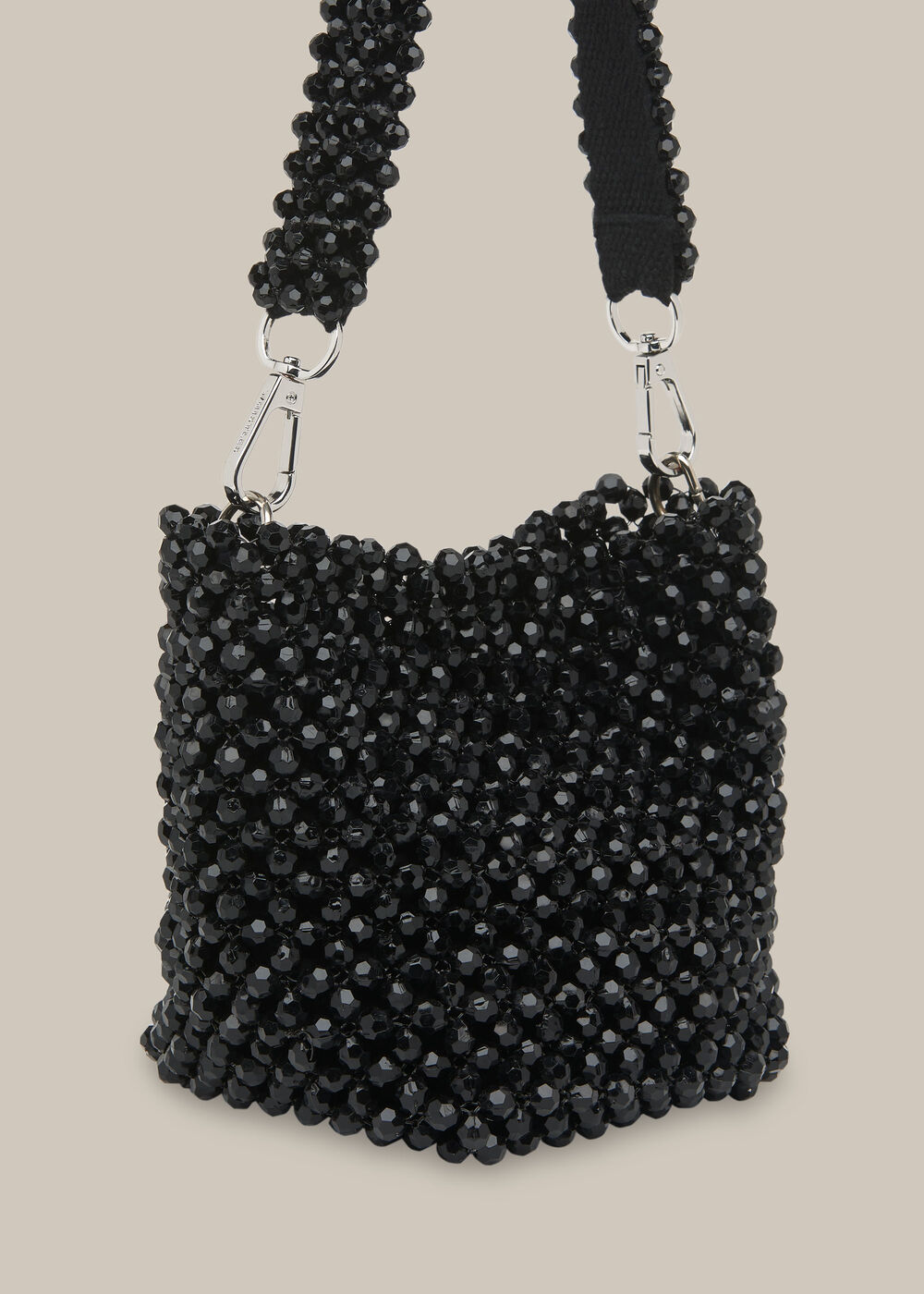 Martha Beaded Bucket Bag