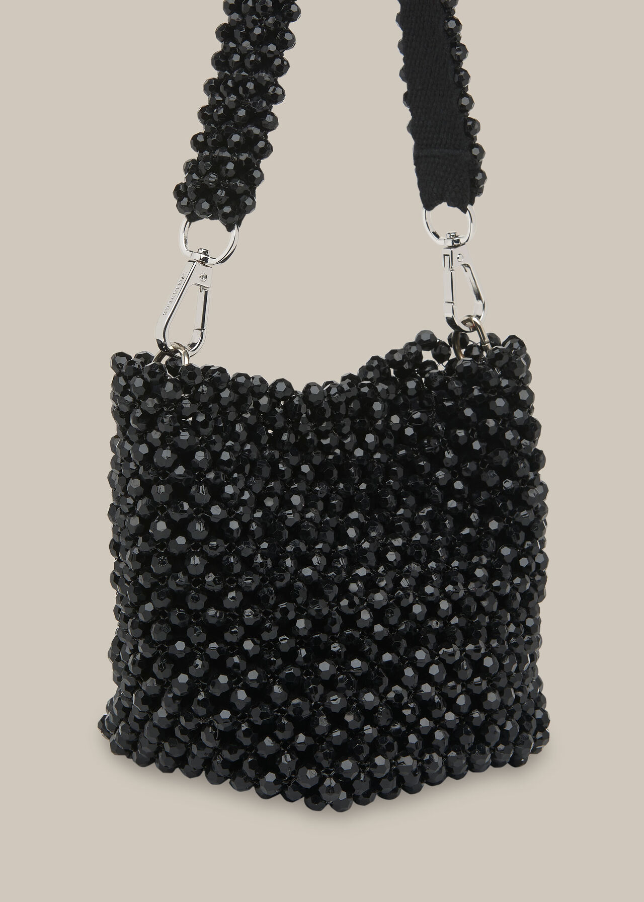 Martha Beaded Bucket Bag