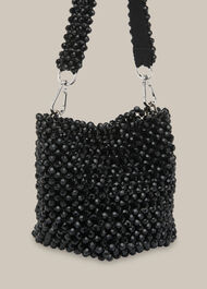 Martha Beaded Bucket Bag