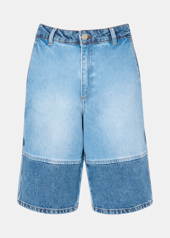 Denim Patchwork Board Short