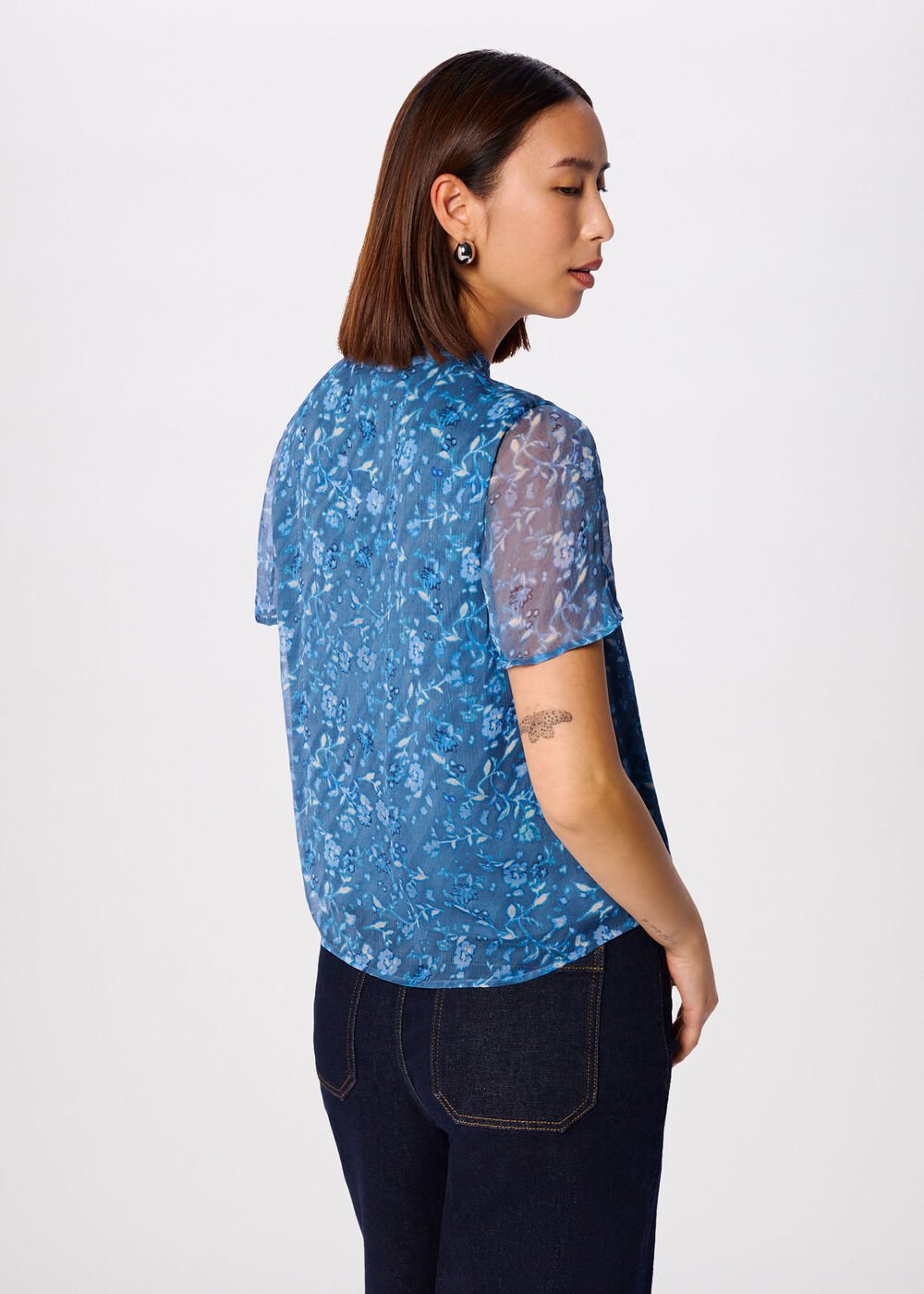 Ditsy Floral V Neck Blouse