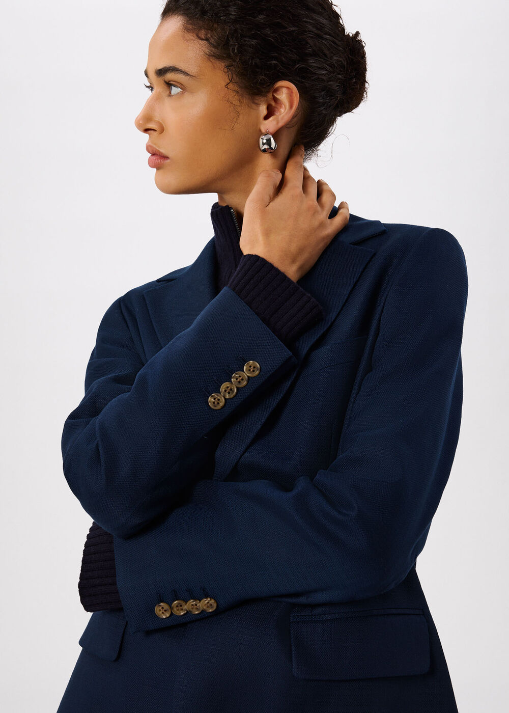 Relaxed Hopsack Blazer