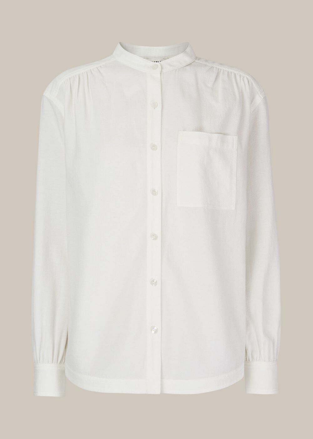 Textured Gather Detail Shirt