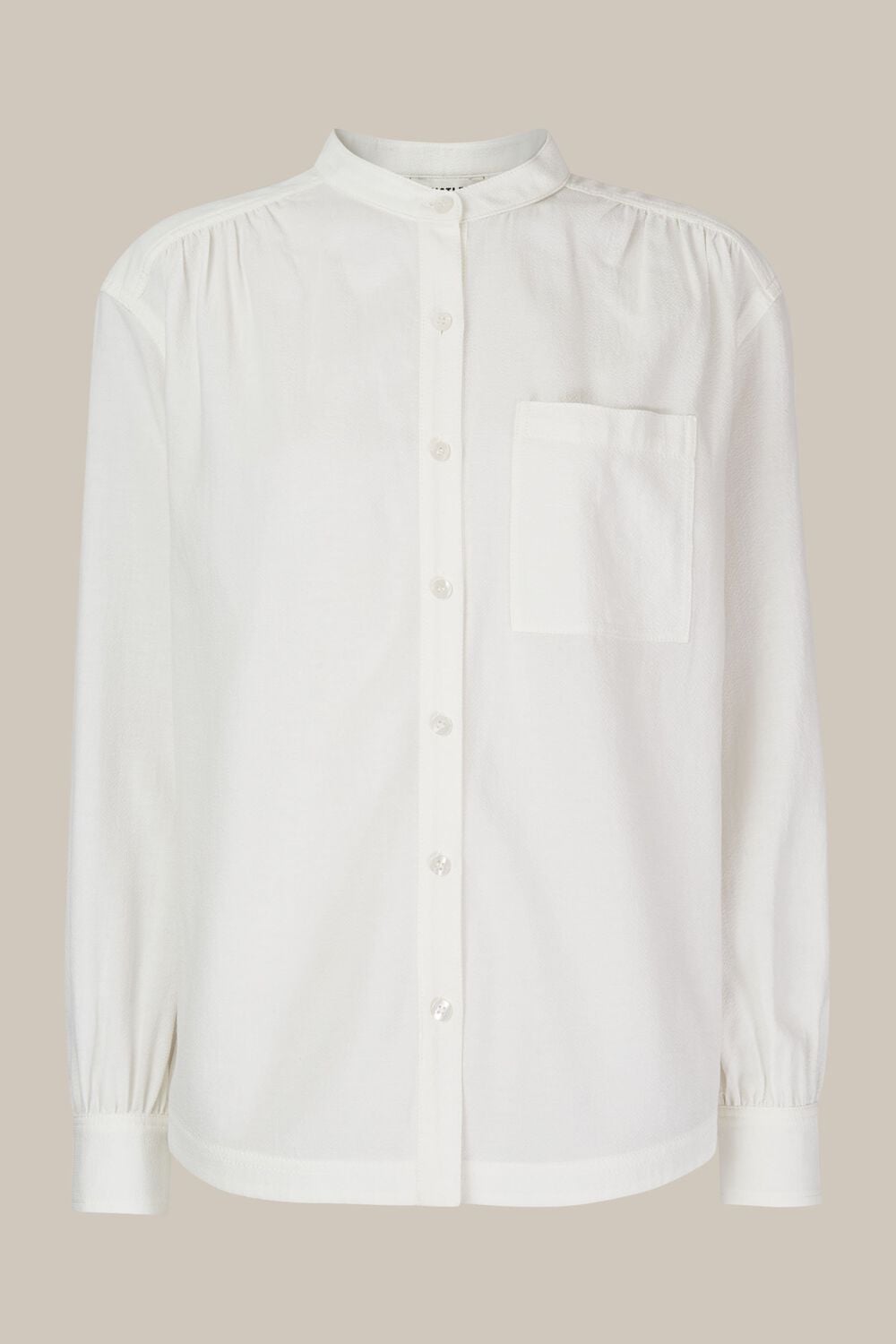 Textured Gather Detail Shirt