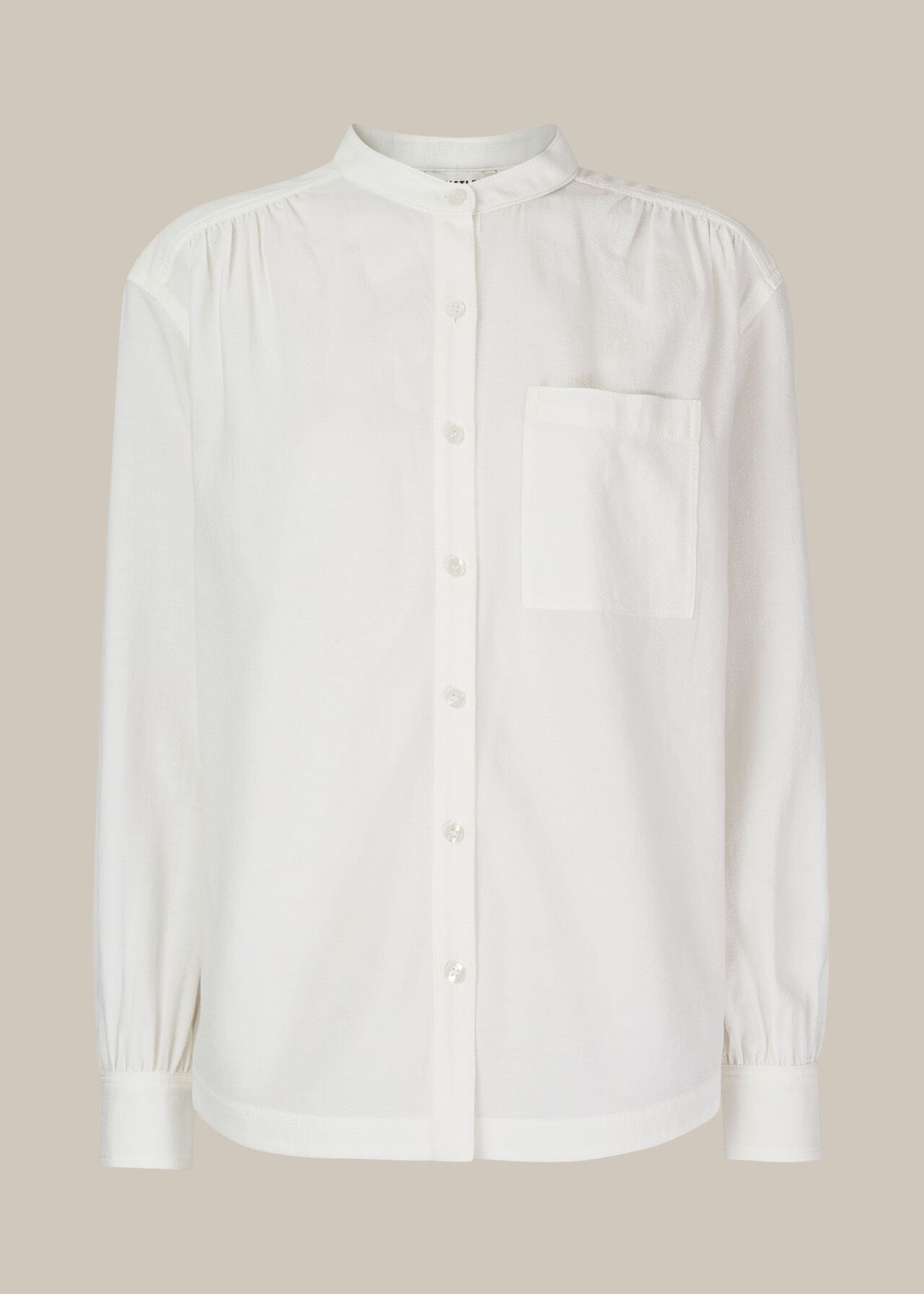 Textured Gather Detail Shirt