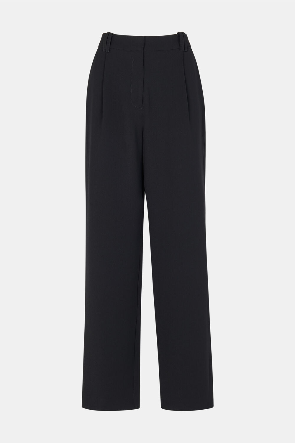 Black Harriet Tapered Crepe Trouser