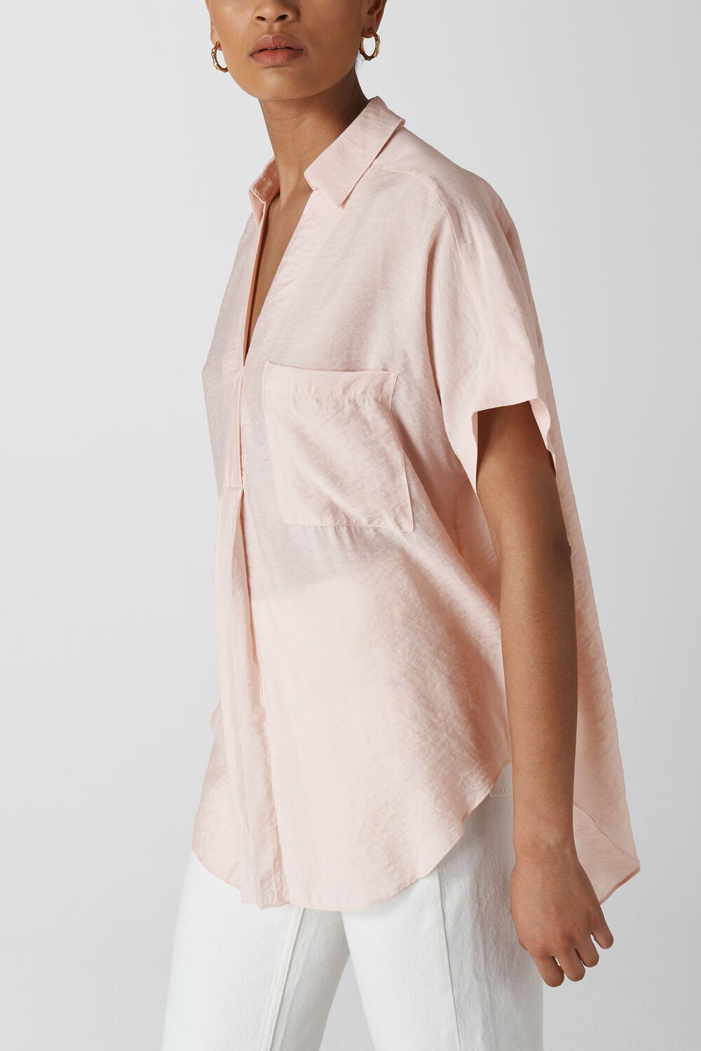 Linen Lea Shirt Pale Pink