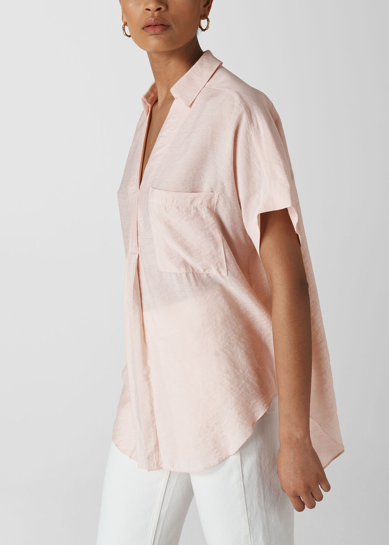 Linen Lea Shirt Pale Pink