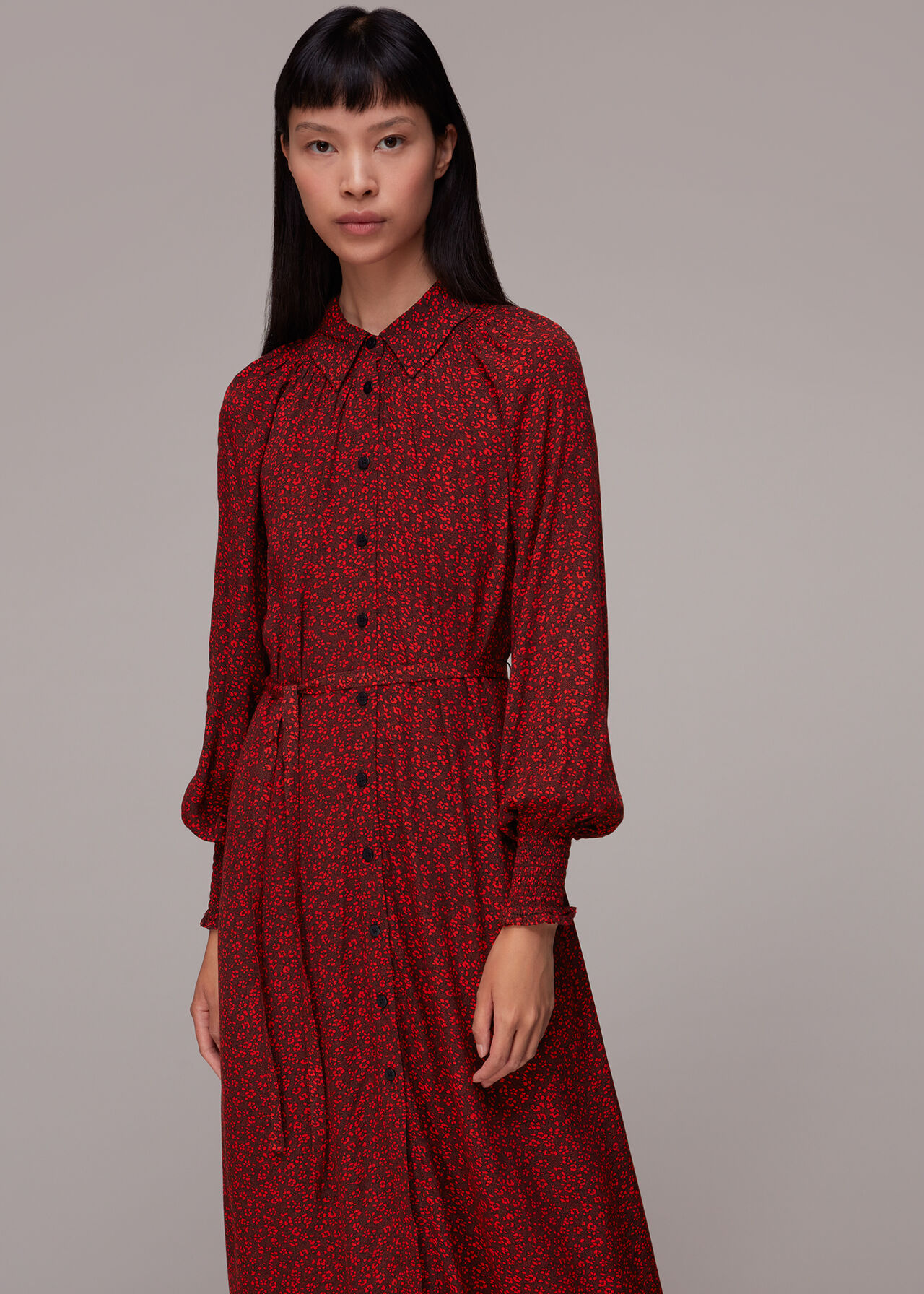 Pansy Dot Shirt Dress