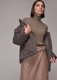Tie Side Leather Skirt