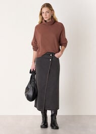 Wool Cowl Neck Knit Jumper